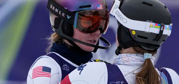 Johnson, Shiffrin narrowly miss podium as Alpine team event decided by hundredths