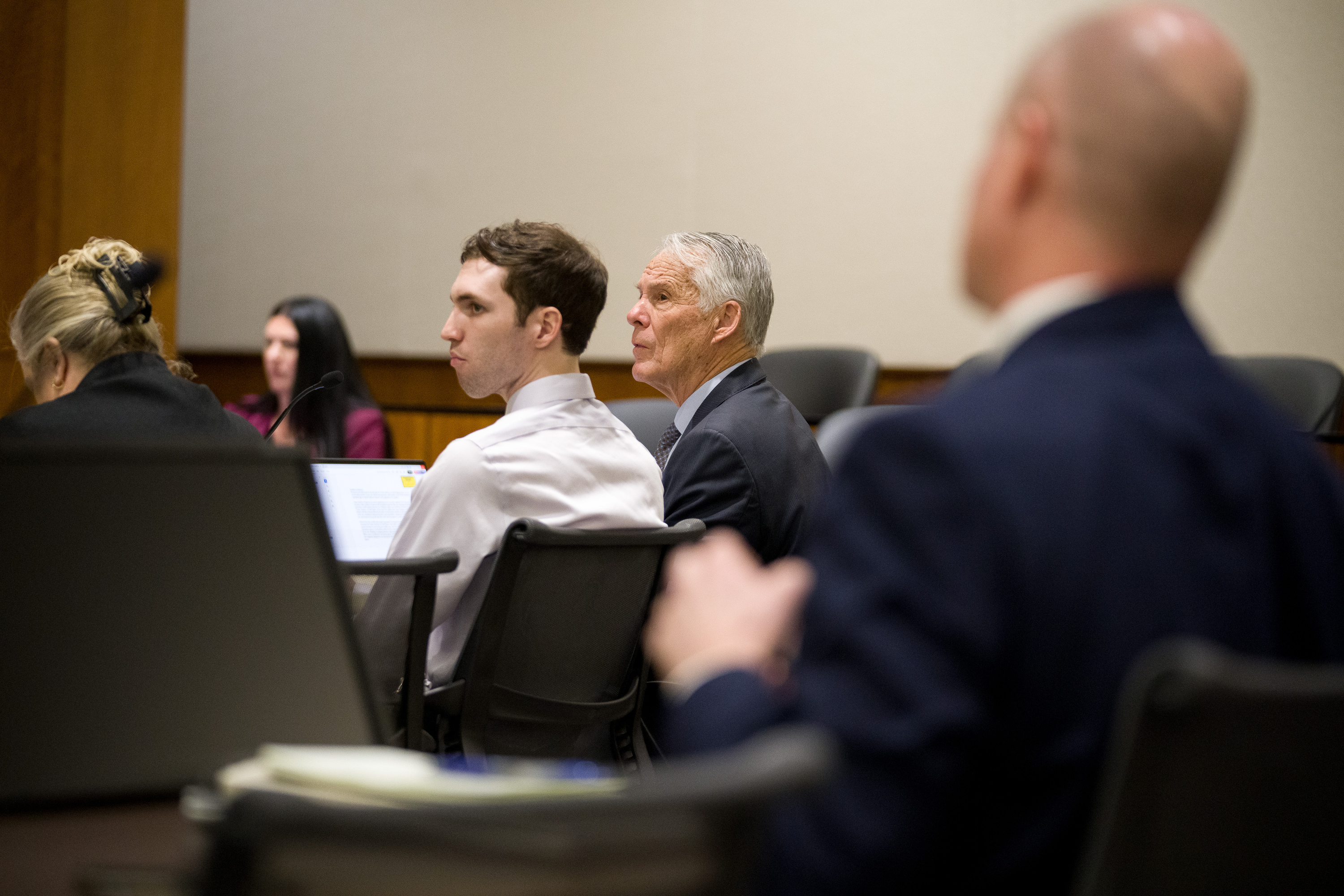 Tyler Robinson, accused in the fatal shooting of Charlie Kirk, appears during a hearing in 4th District Court in Provo on Feb. 3. Utah County is asking state lawmakers for $2 million to help cover costs associated with the ongoing prosecution of Robinson.
