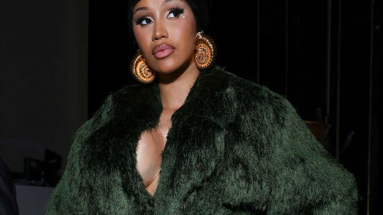 FILE - Cardi B attends the Balmain Spring/Summer 2025 collection presented in Paris on Sept. 25, 2024.