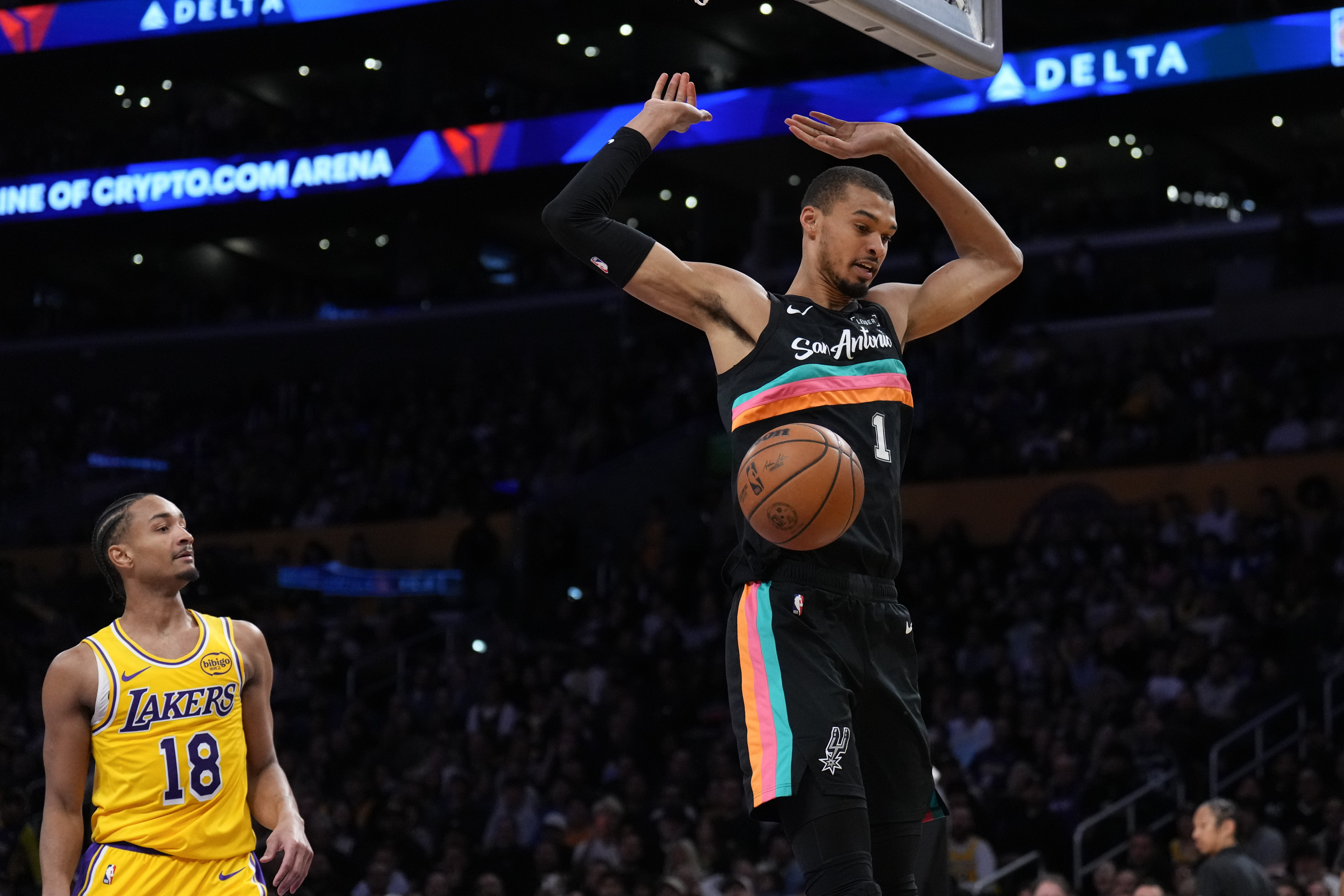 Victor Wembanyama says he was 'proving a point' with his 40-point barrage in Spurs' win over Lakers