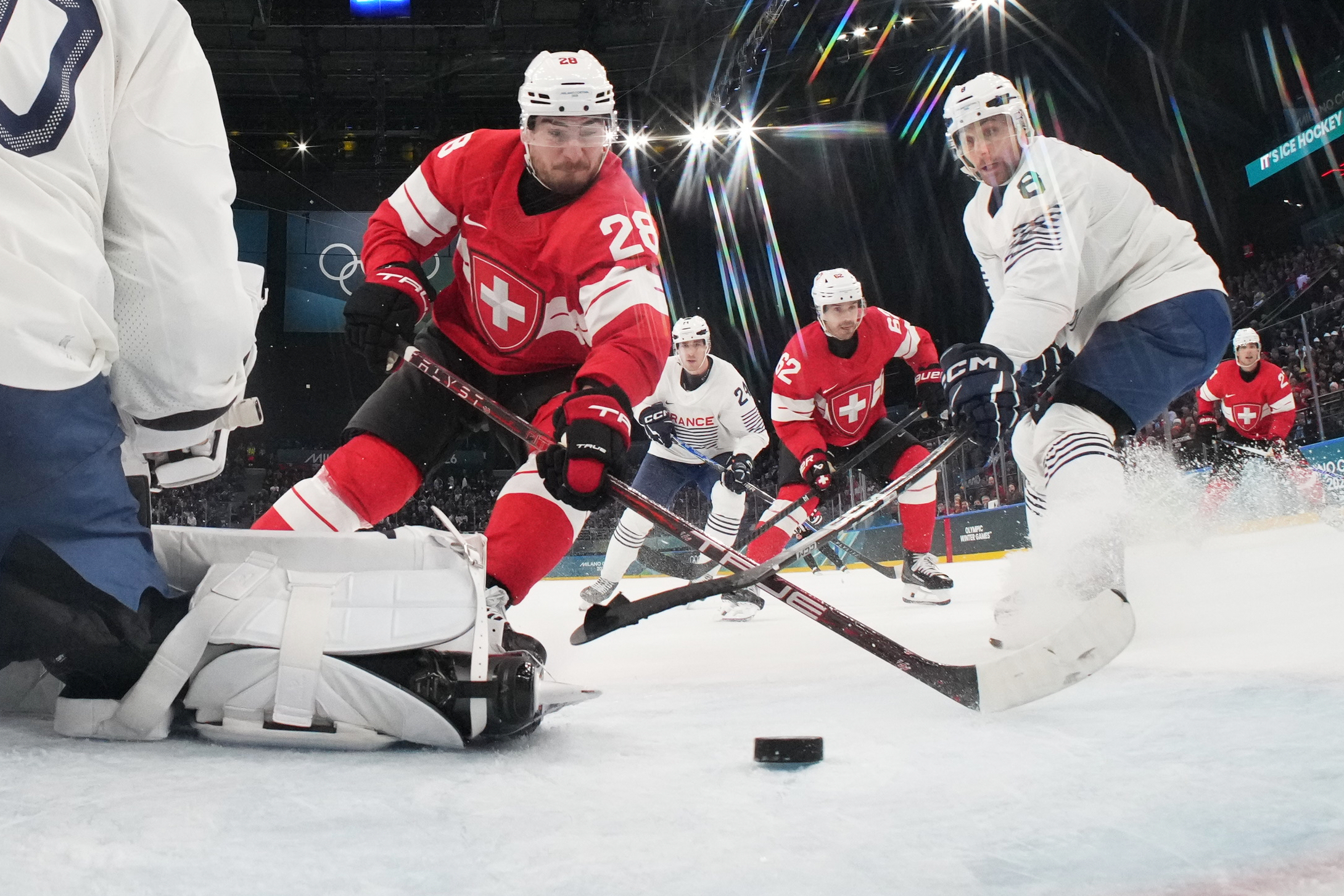 Timo Meier scores twice as Switzerland opens the Olympics by shutting out France 4-0