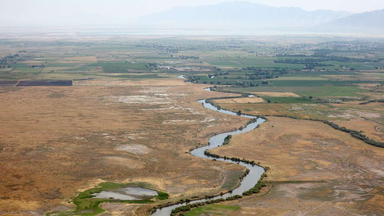 The Bear River on Aug. 4, 2022. The river straddles the Utah-Idaho state border, where a war of words was ignited by House Speaker Mike Schultz, R-Hooper, over Utah's gas tax.