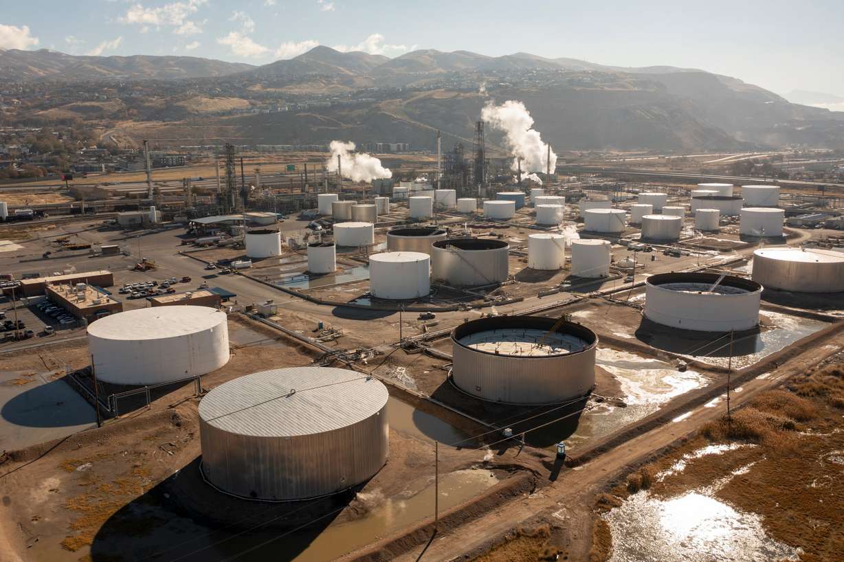 The Big West Oil LLC refinery in North Salt Lake is pictured on Nov. 15, 2022. Utah lawmakers are once again looking at cutting the state's gas tax.