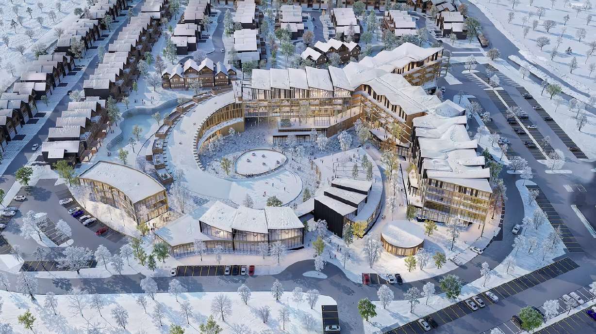 A rendering of planned development in Heber City known as The Slope. Andaz Heber Valley is slated to open in 2029 as part of the development, Hyatt Hotels Corporation announced on Thursday.
