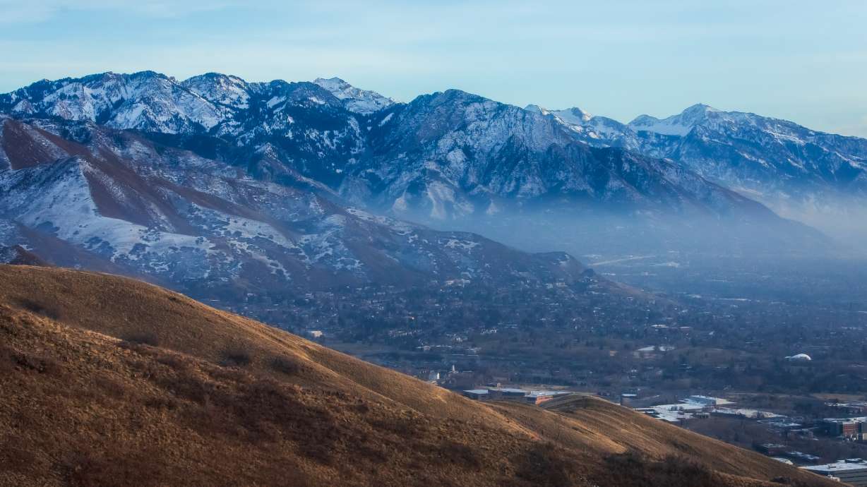 The foothills near the University of Utah in Salt Lake City on Jan. 31. City officials are exploring a return to its drought contingency plan amid a poor snowpack within its water service area.