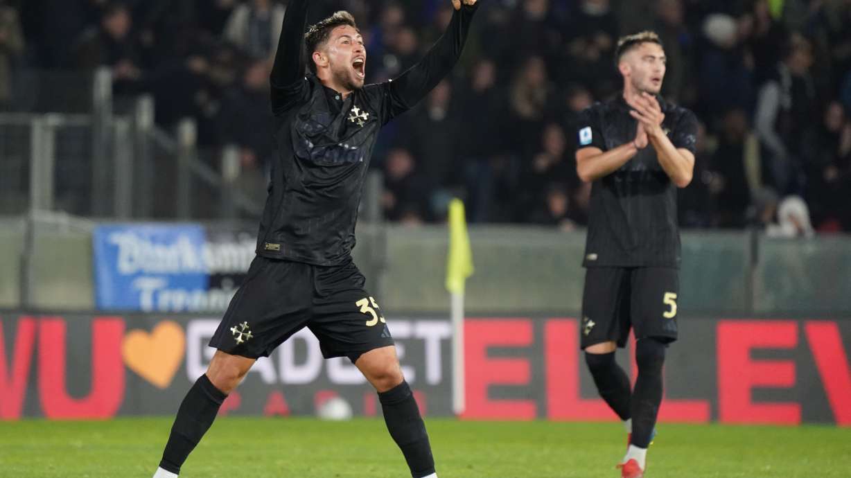 Celebrities Pisa's Felipe Loyola, left, celebrates after scoring against AC Milan during a Serie A soccer match, Friday, Feb. 13, 2026, in Pisa, Italy.