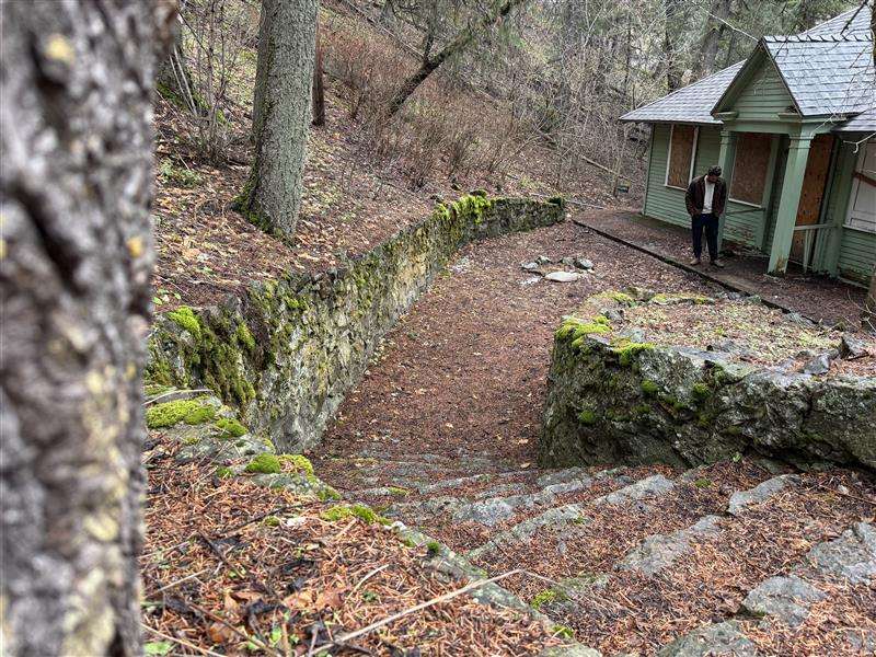 Cameron Jensen on the grounds of St. Anne's Retreat in Logan Canyon, Thursday. Jensen has a new vision for the future of the historic property.