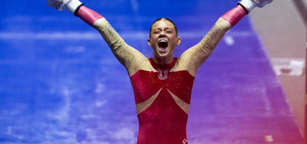 Avery Neff scores 10.0 as Red Rocks return to form with 198 in rivalry win over BYU