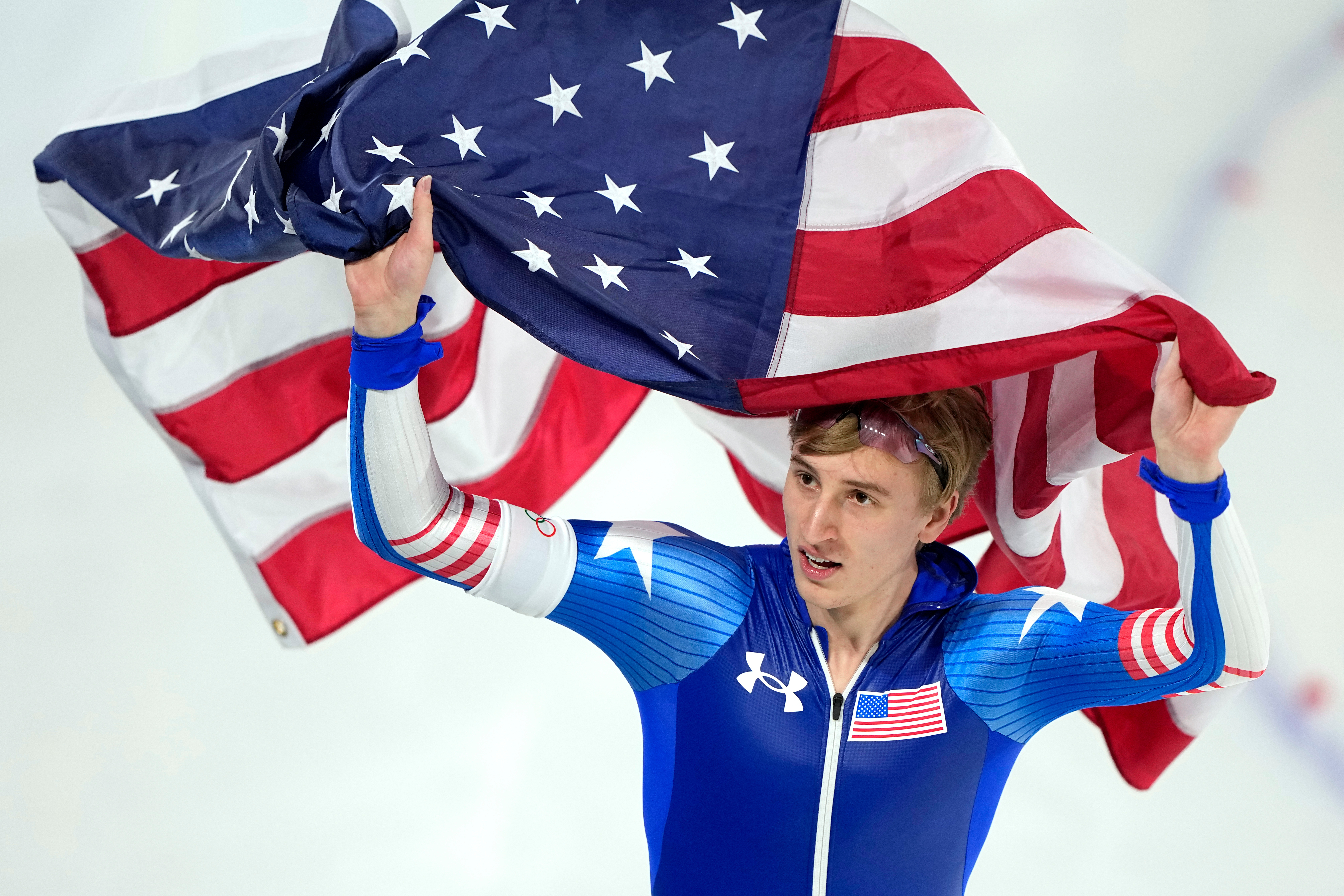 Jordan Stolz joins Eric Heiden with a 500-1,000 speedskating double gold at the Olympics