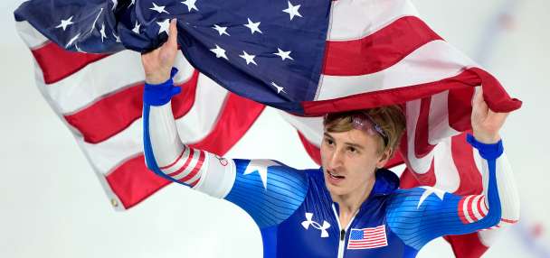 Jordan Stolz joins Eric Heiden with a 500-1,000 speedskating double gold at the Olympics