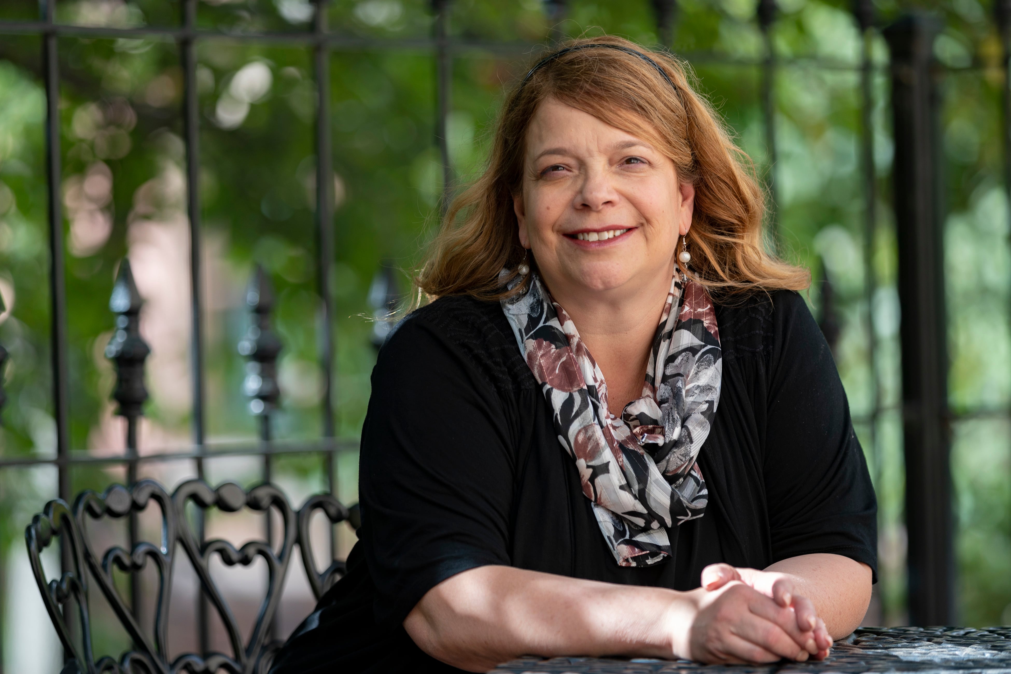 Utah romance novelist RaeAnne Thayne poses for photos prior to an interview in Salt Lake City on  Oct. 2, 2018.