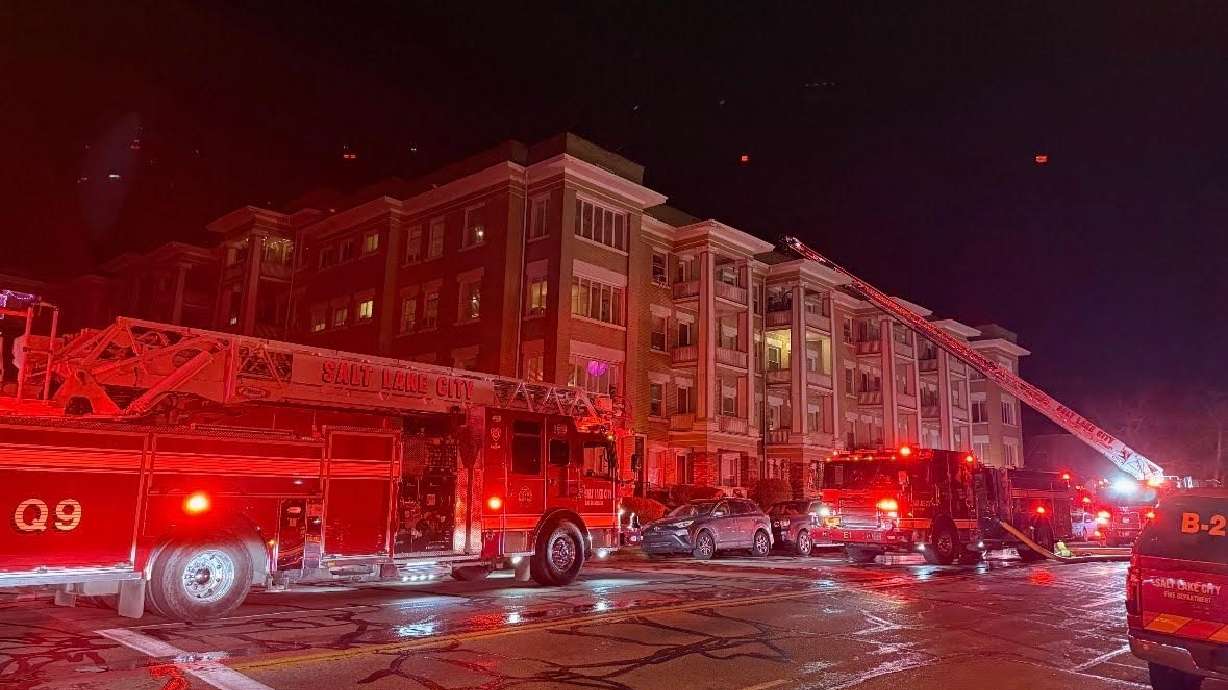 One person is in serious condition after an early morning apartment fire Sunday in Salt Lake City.