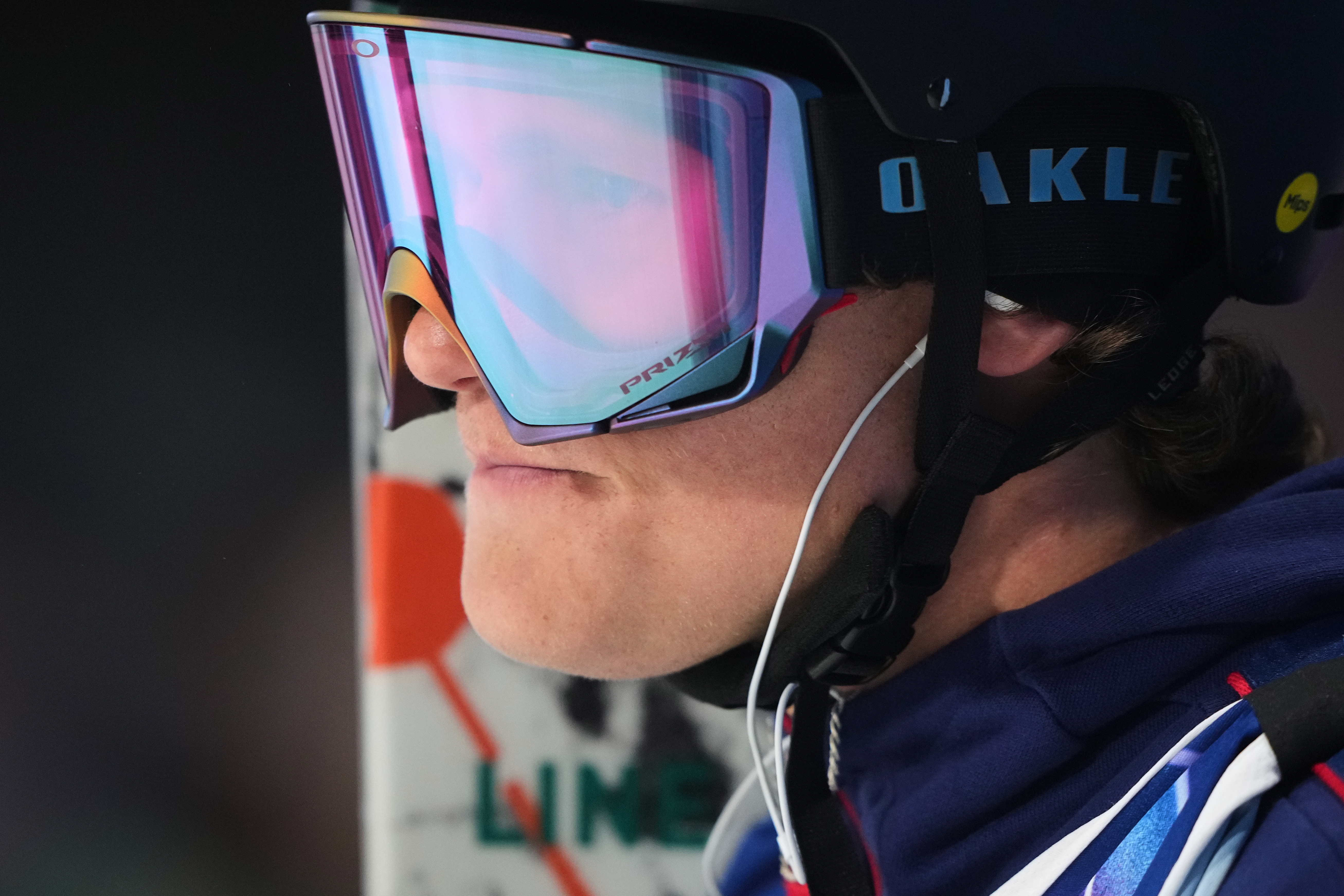 United States' Konnor Ralph looks on during the men's freestyle skiing big air qualifications at the 2026 Winter Olympics, in Livigno, Italy, Sunday, Feb. 15, 2026. 
