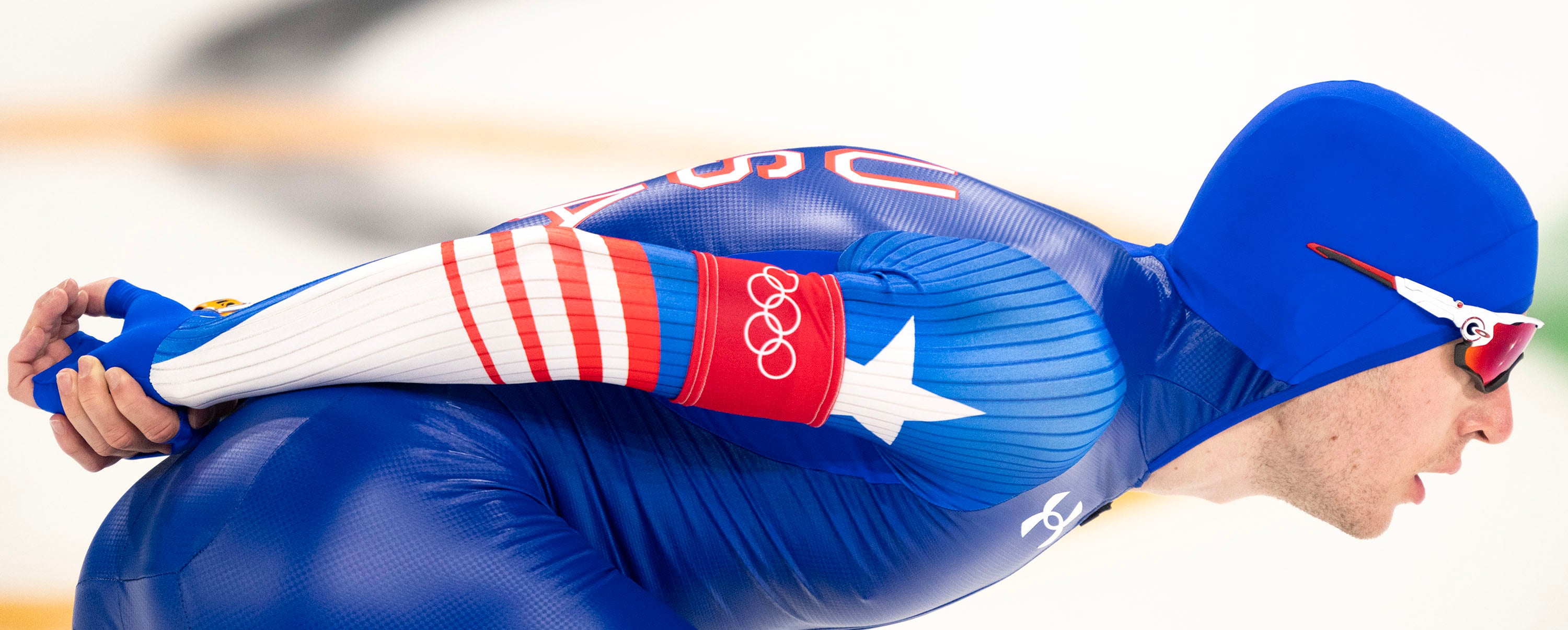 Team USA’s Casey Dawson skates in the 5000-meter at the 2026 Milan Cortina Winter Games in Milan, Italy, on Feb. 8, 2026. Dawson placed 8th.