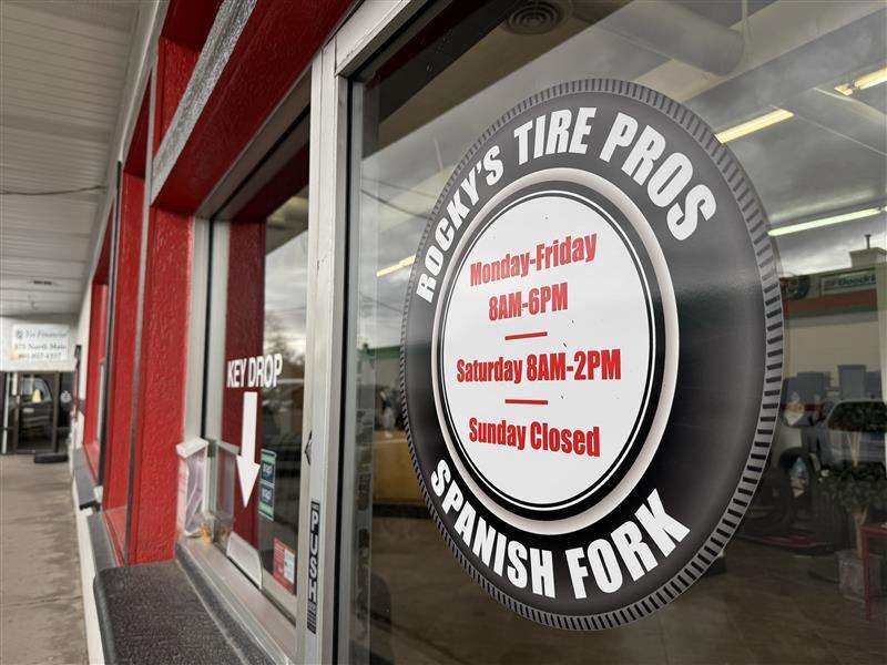 Rocky's Tire Pros in Spanish Fork, Tuesday. Employees offered advice on tires ahead of meaningful valley snow.