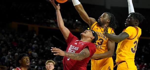 Arizona State upsets No. 13 Texas Tech 72-67 as Red Raiders lose star forward JT Toppin to injury