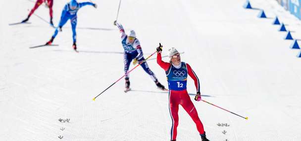 Norway's Johannes Hoesflot Klaebo wins record 10th Olympic gold with victory in men's team sprint