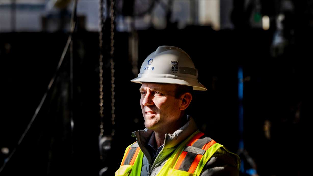 Jeremy Hafen, president and CEO of Clyde Companies, at the company in Springville on Jan. 30.