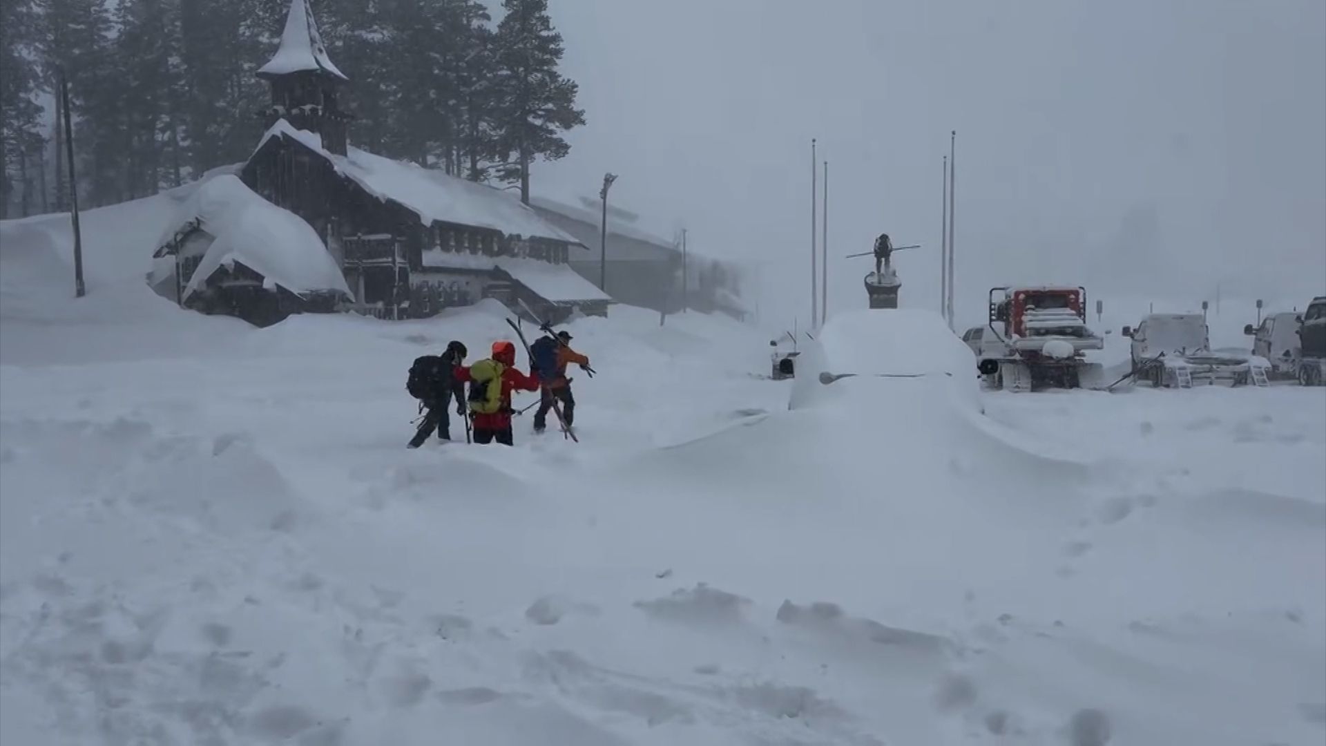 Skiers at Castle Peak in Truckee, Calif., Tuesday. Eight of the nine skiers buried in an avalanche in area were killed, with the ninth presumed to be dead, authorities said on Wednesday.