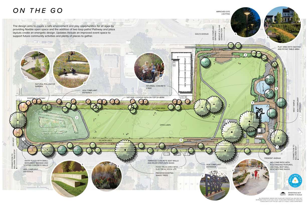 This shows the "On The Go" concept that Salt Lake City is considered for Jefferson Park.