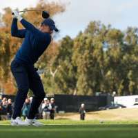 Rory McIlroy handles the rain and then wind to share clubhouse lead at Riviera