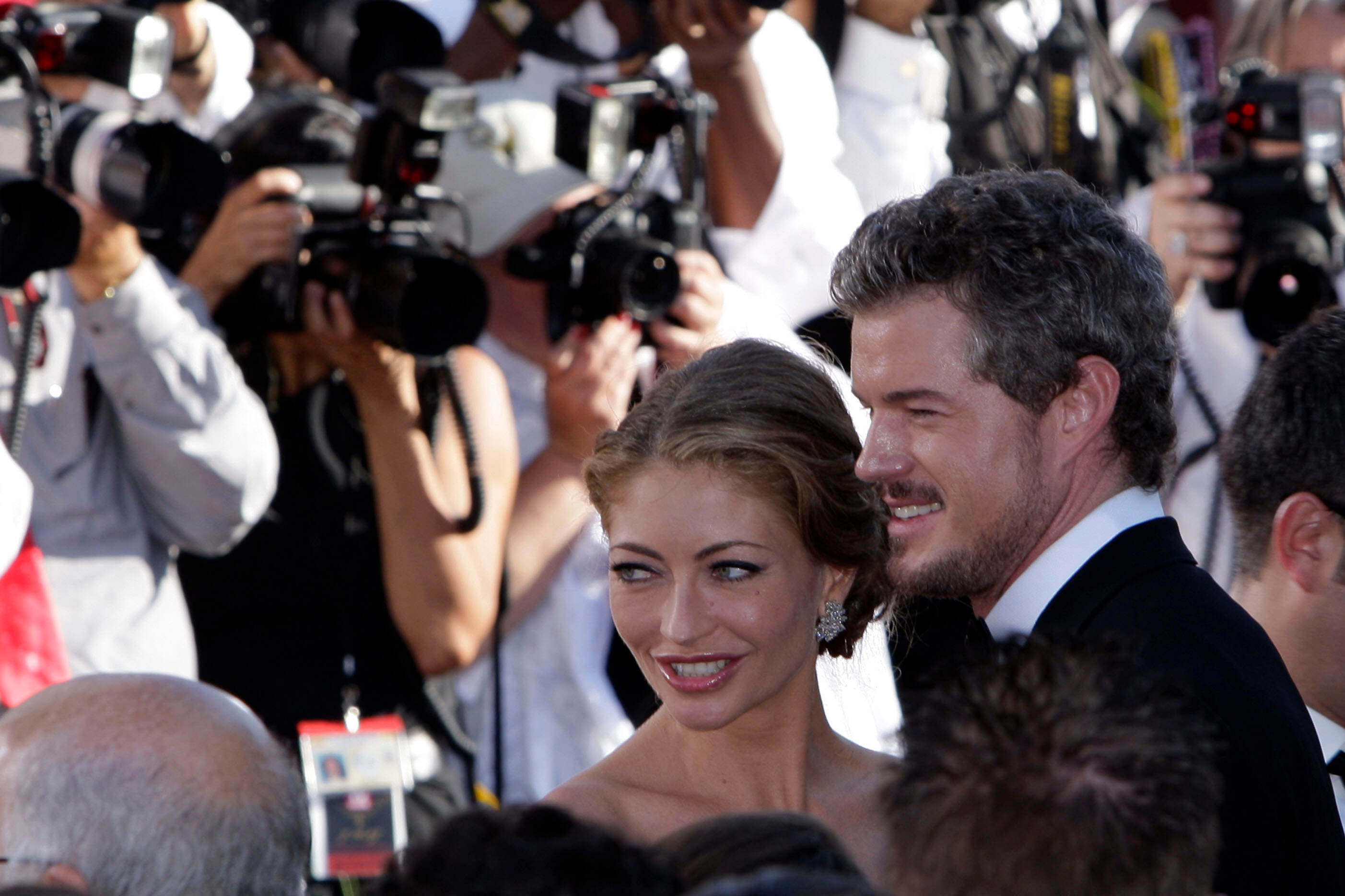 Eric Dane and Rebecca Gayheart arrive at the 59th Primetime Emmy Awards at the Shrine Auditorium, Sept. 16, 2007, in Los Angeles. Dane, who passed away on Thursday at age 53, is survived by his wife, Gayheart, and their two daughters.