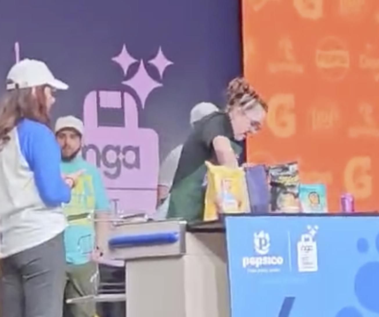MaKenzie Wood, of Layton is pictured in a screenshot during the National Grocers Association’s Best Bagger Competition in Las Vegas on Feb. 10.