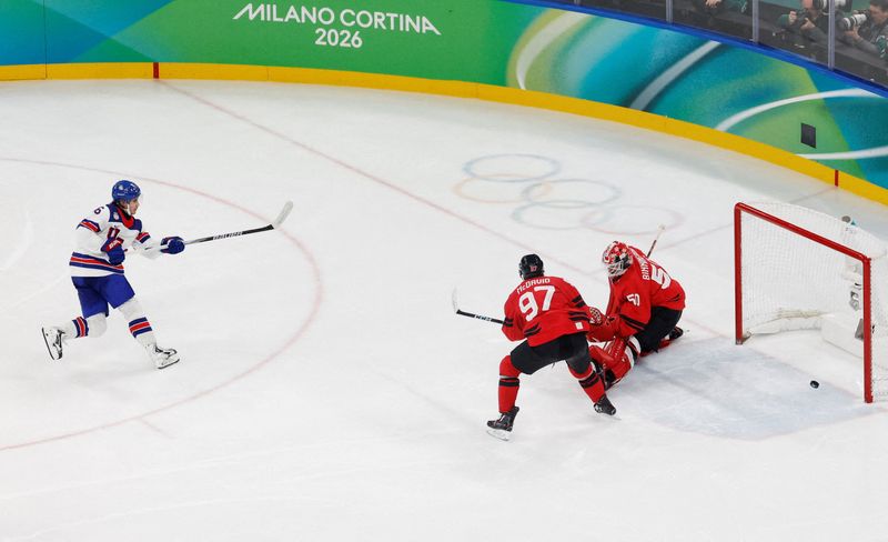 Jack Hughes sinks golden goal to help US win first men's hockey Olympic gold in 46 years