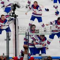US wins men's hockey gold in the final medal event of the Winter Olympics, in photos