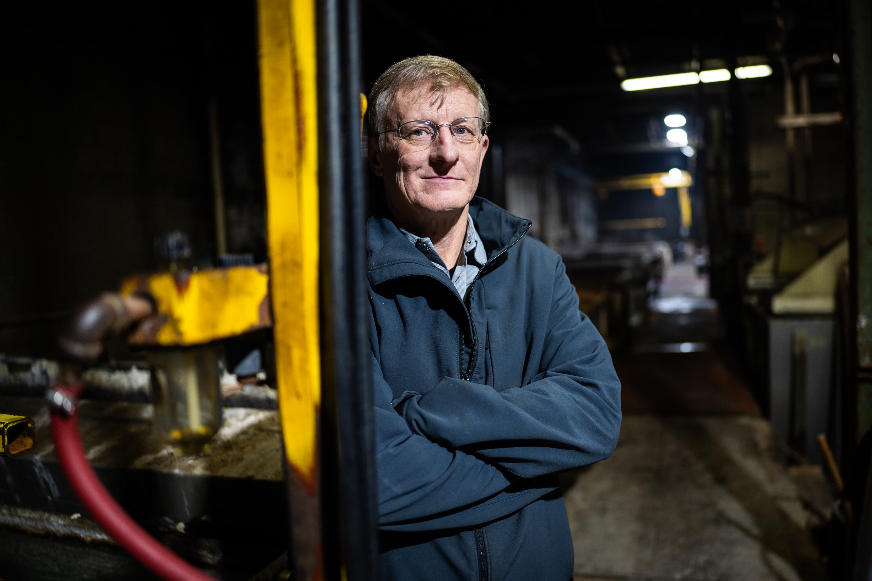 Glenn Fassmann, owner and operator at Quality Plating Co. Inc., at the anodizing line at Quality Plating Co. Inc.'s main plant in Salt Lake City on Feb. 4. Fassmann said the first goal when he closes up shop in March is to return to Zwickau and reconnect with his roots.