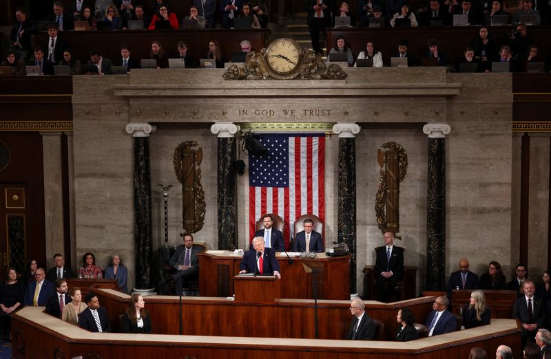 Trump touts economic record in State of the Union, seeking reset ahead of midterm elections