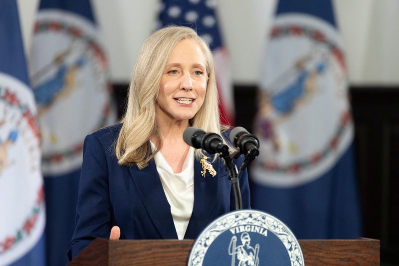 Virginia Gov. Abigail Spanberger delivers the Democratic response to President Donald Trump's State of the Union address, in Williamsburg, Va., Tuesday. Spanberger criticized Trump for abandoning struggling Americans.