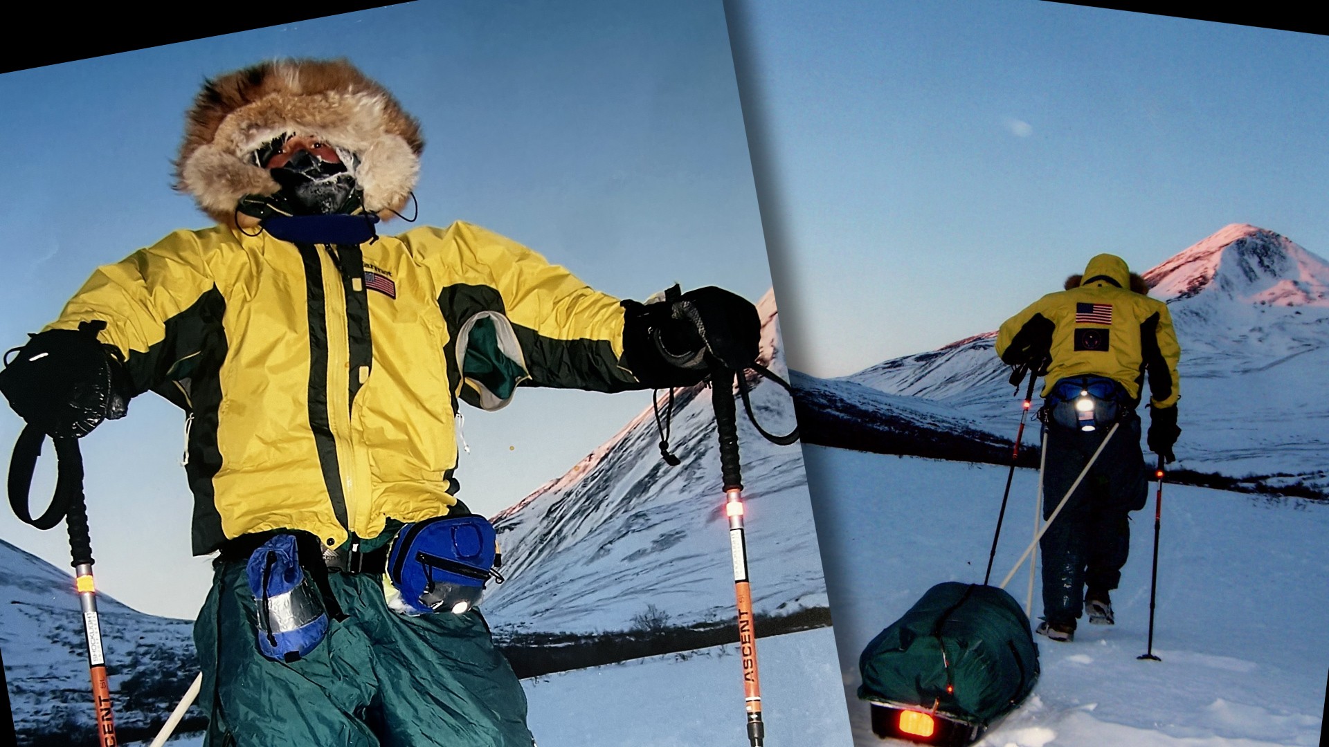 Eric Johnson walking the Iditarod trail in Alaska. Johnson has completed the demanding, 1,000-mile trail twice.