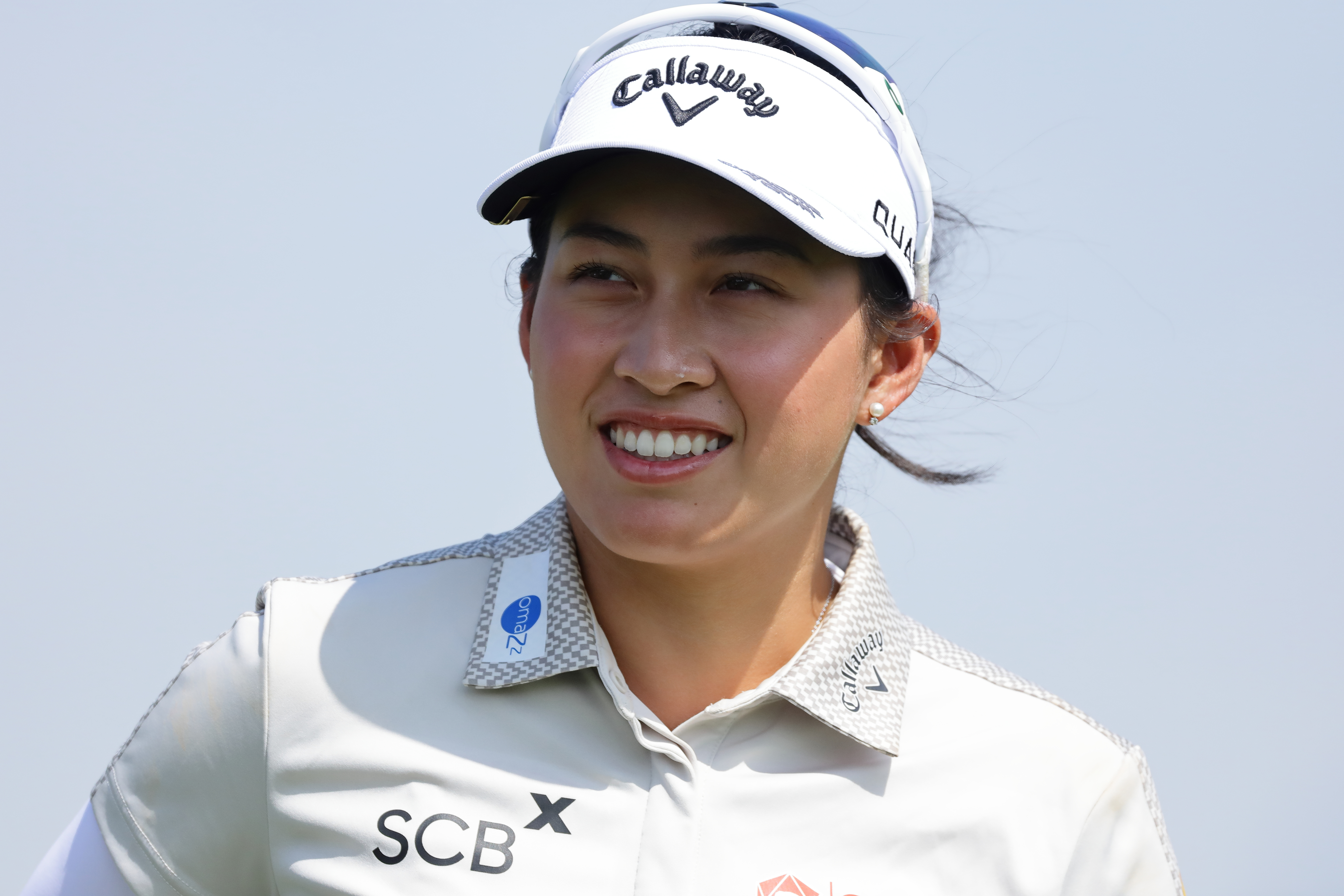 Jeeno Thitikul of Thailand reacts on the green during the HSBC World Championship of women's golf at Sentosa Golf Club in Singapore, Thursday, Feb. 26, 2026.
