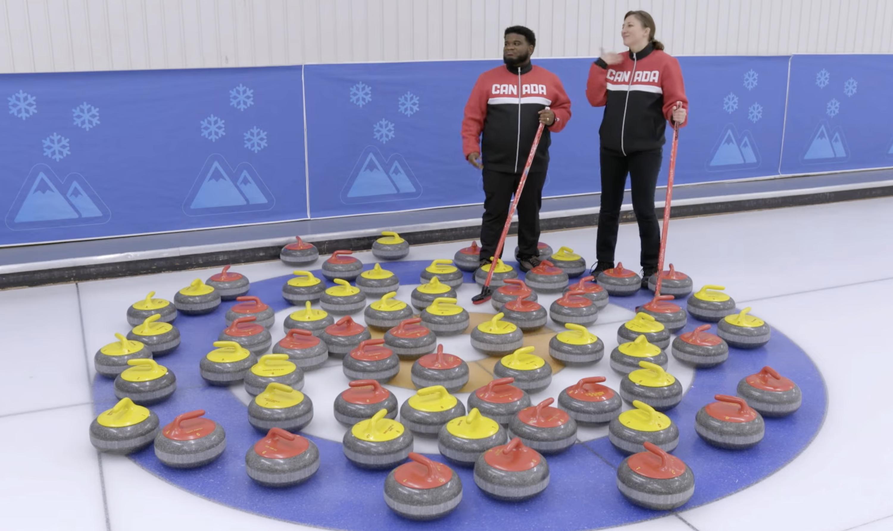 Kids explain the rules of curling as some Canadian curlers act out exactly what they say in this humorous video.
