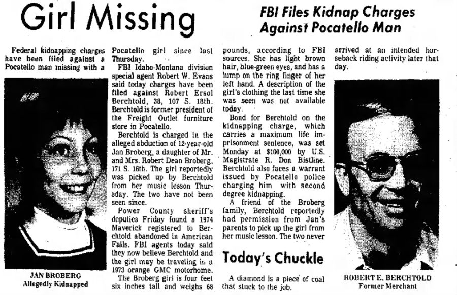Reflections on the Jan Broberg kidnapping in Idaho, 50 years later