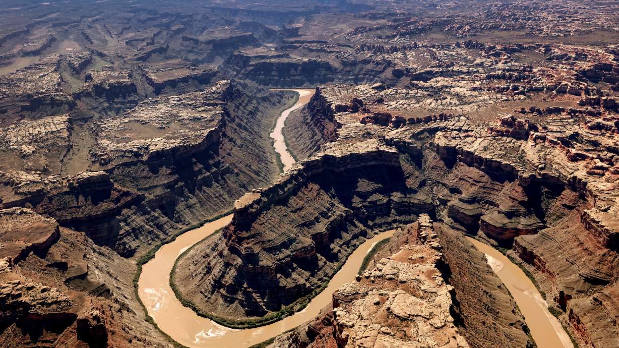 The confluence of the Colorado River and Green River is pictured on Sept. 22, 2024. The Utah Legislature has been focused on water, land and the environment more this year.
