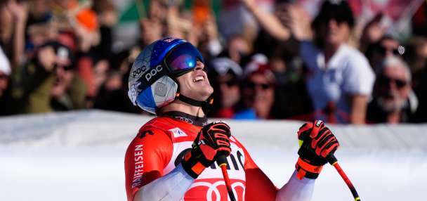 Marco Odermatt closes in on downhill season title after winning first World Cup race since Olympics