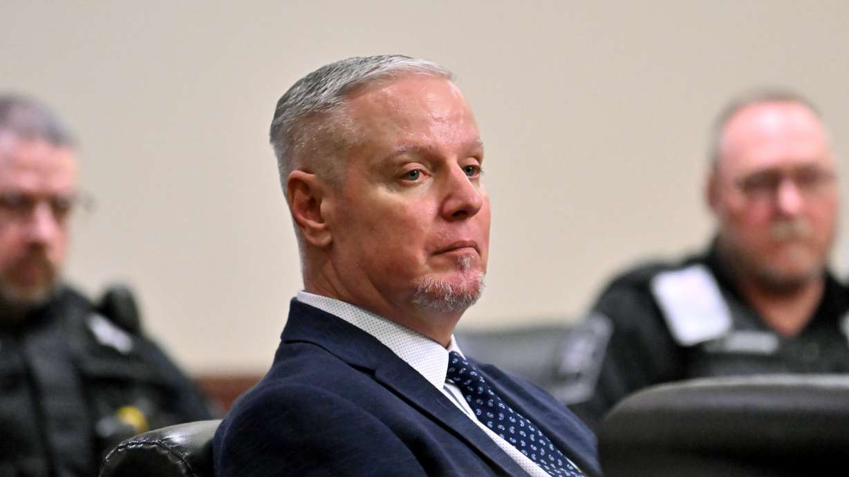 Colin Gray, the father of Apalachee High School shooting suspect Colt Gray, listens during his trial, Friday, at the Barrow County Courthouse in Winder, Ga. Tuesday, he was fond guilty of second-degree murder.