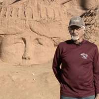 80-year-old Mesquite man, former Olympian, creates sandstone art for thousands to see