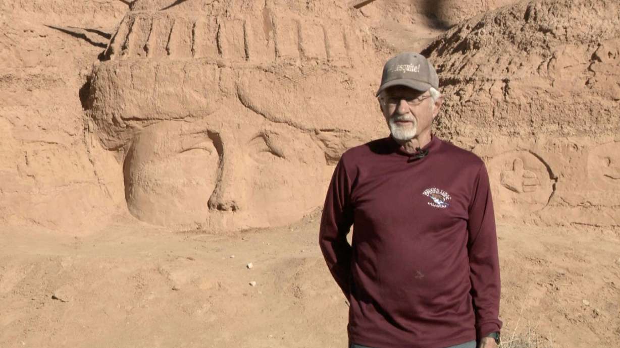 For the past 10 years, Pete Karns, 80, of Mesquite has been creating sculptures out of sandstone for thousands to see. Karns is a former winter Olympian and retired real estate broker who says this has been a great way to spend his retirement years.