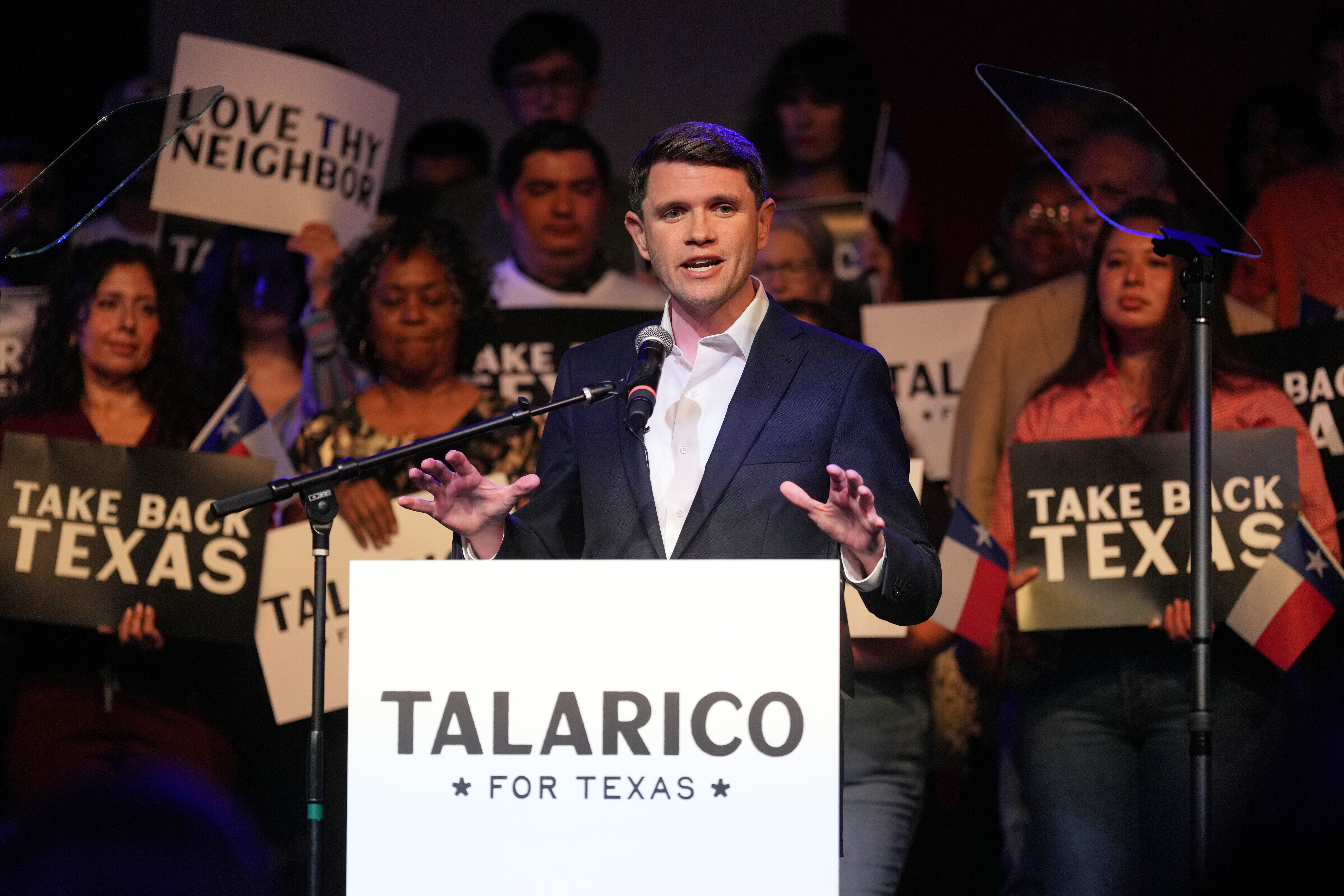 Texas Democratic Senate candidate state Rep. James Talarico, D-Austin, speaks for the first time since winning the Democratic nomination in Austin, March 4. Talarico has raised over $30 million in his race against Republican candidate and current state Attorney General Ken Paxton.