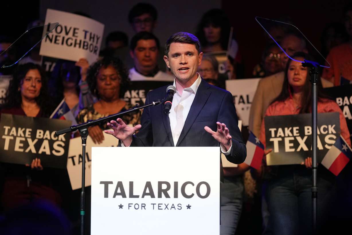 Texas Democratic Senate candidate state Rep. James Talarico, D-Austin, speaks for the first time since winning the Democratic nomination in Austin, March 4. Talarico has raised over $30 million in his race against Republican candidate and current state Attorney General Ken Paxton.