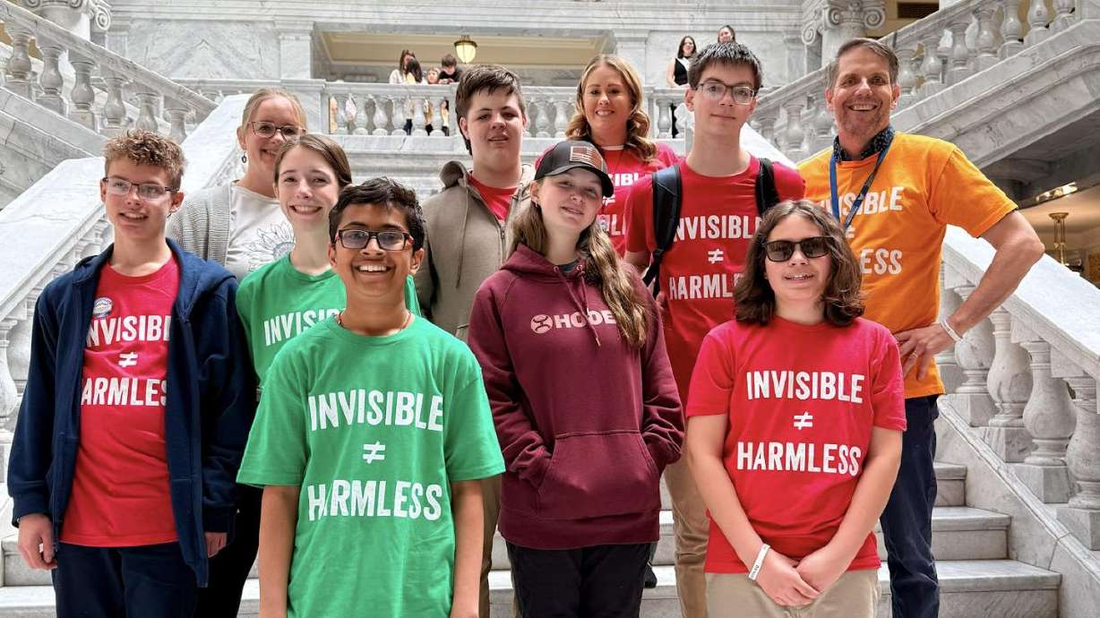 Eighth-grade students and teachers from Promontory School of Expeditionary Learning in Box Elder County visited Capitol Hill to urge lawmakers to take radon exposure seriously.