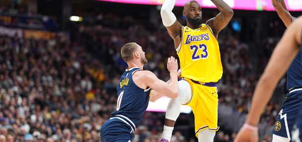LeBron James breaks the NBA career field goals record in the Lakers' 120-113 loss to the Nuggets