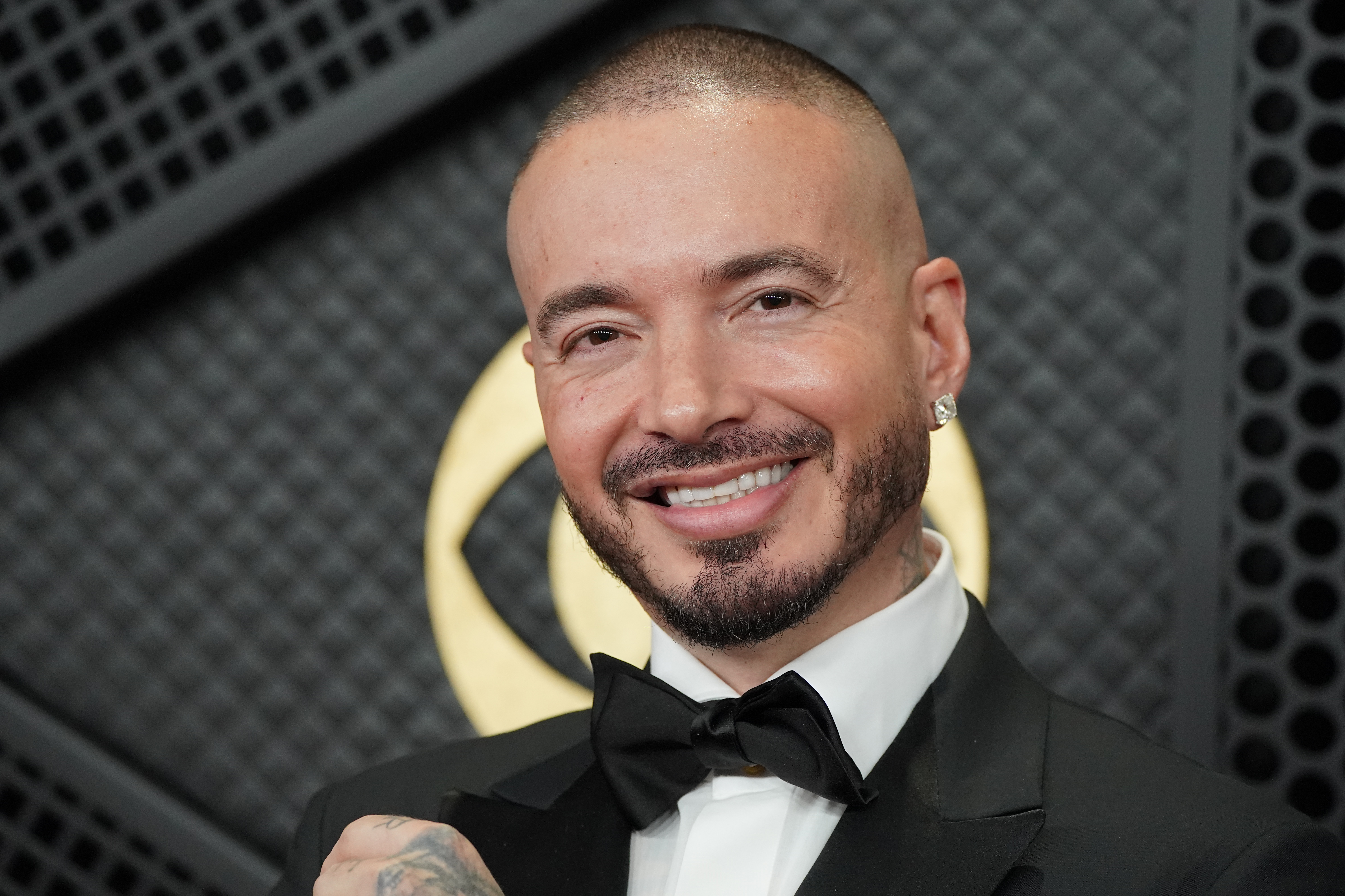 FILE - J Balvin arrives at the 68th annual Grammy Awards on Sunday, Feb. 1, 2026, in Los Angeles.