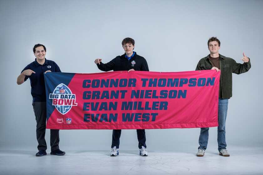 Brigham Young University students flex analytical muscles at NFL scouting combine