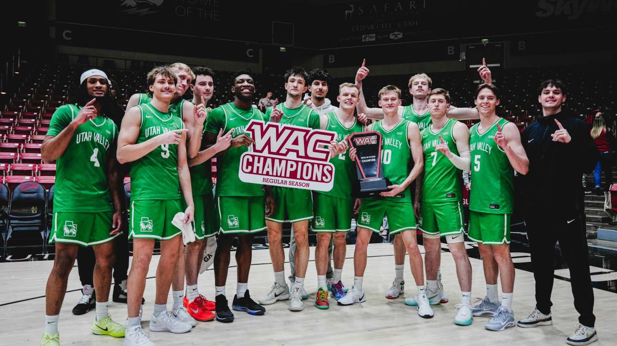 Utah Valley men's basketball captured a second-straight Western Athletic Conference regular-season title, Thursday, March 5, 2026, with a 92-88 win over Southern Utah in Cedar City, Utah.