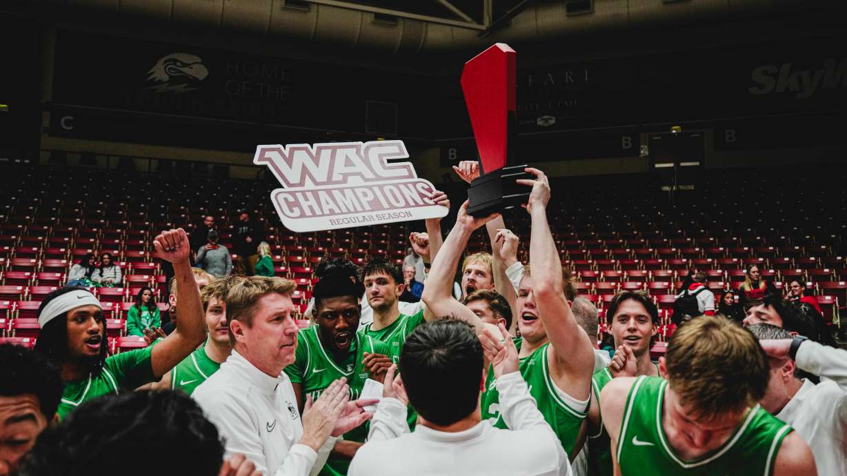 Utah Valley men's basketball captured a second-straight Western Athletic Conference regular-season title, Thursday, March 5, 2026, with a 92-88 win over Southern Utah in Cedar City, Utah.