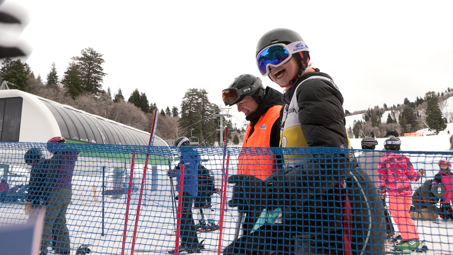 Alicia Wilson at Snowbasin's adaptive ski day, Friday. Wilson said skiing has changed her life.